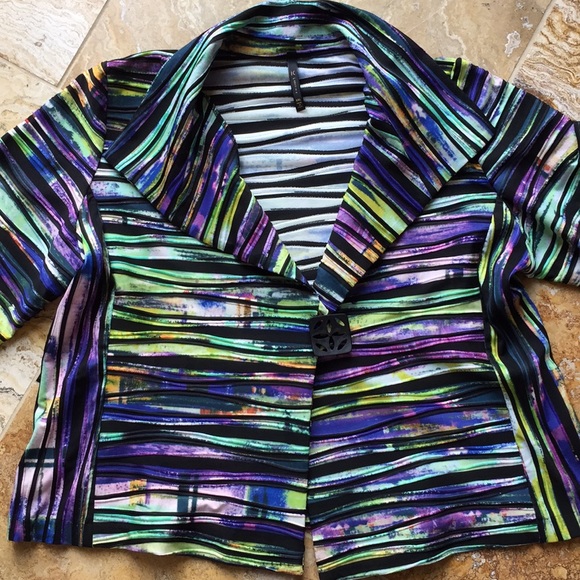 IC by ConnieK wearable art textured stretch blazer - Picture 2 of 8